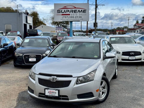 2014 Chevrolet Cruze for sale at Supreme Auto Sales in Chesapeake VA