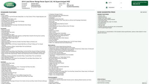 2014 Land Rover Range Rover Sport HSE