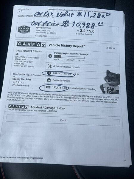 2015 Toyota Camry SE