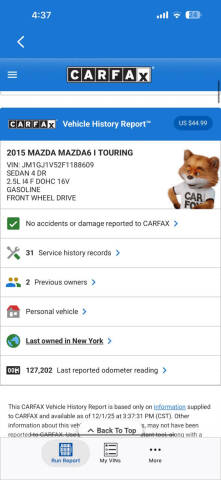 2015 Mazda MAZDA6 i Touring