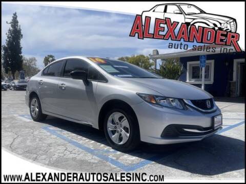 2014 Honda Civic for sale at Alexander Auto Sales Inc in Whittier CA