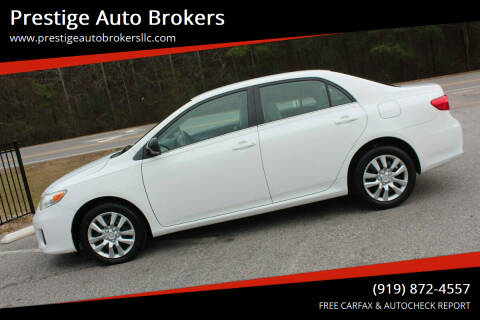 2013 Toyota Corolla for sale at Prestige Auto Brokers in Raleigh NC