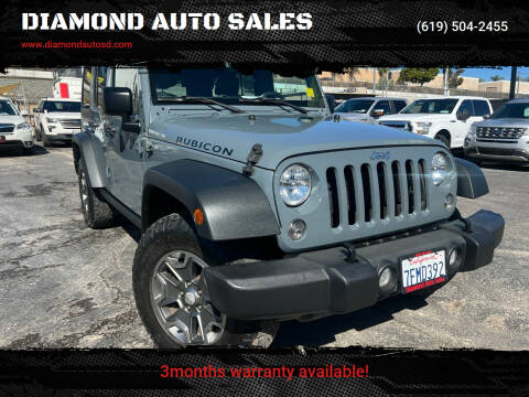2015 Jeep Wrangler Unlimited for sale at DIAMOND AUTO SALES in El Cajon CA