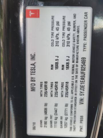 2018 Tesla Model 3