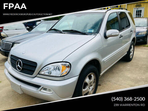2003 Mercedes-Benz M-Class for sale at FPAA in Fredericksburg VA