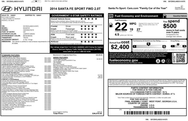 2014 Hyundai Santa Fe Sport 2.0T