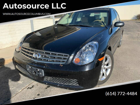 2006 Infiniti G35 for sale at Autosource LLC in Columbus OH