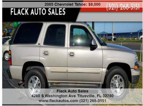 2005 Chevrolet Tahoe for sale at Flack Auto Sales in Titusville FL