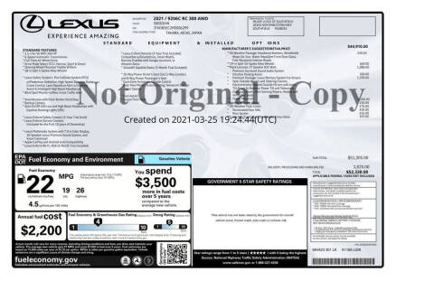2021 Lexus RC 300