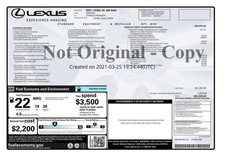 2021 Lexus RC 300
