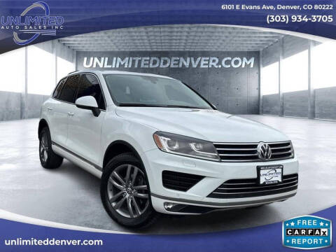 2015 Volkswagen Touareg for sale at Unlimited Auto Sales in Denver CO