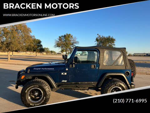 2004 Jeep Wrangler for sale at BRACKEN MOTORS in San Antonio TX