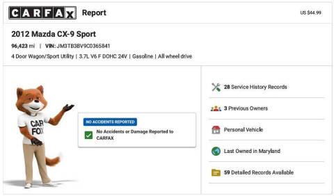 2012 Mazda CX-9 Sport