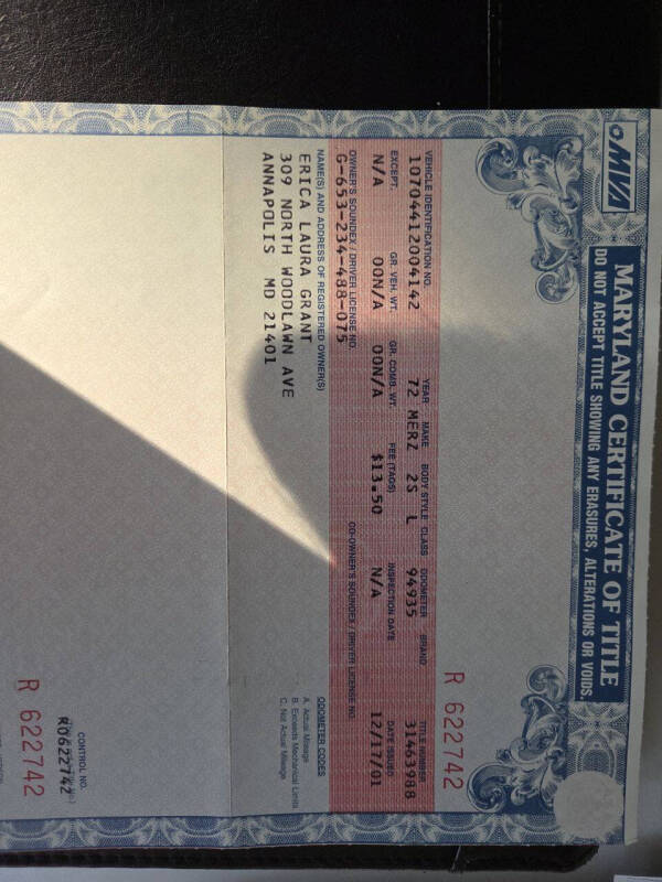 1972 Mercedes-Benz 350-Class