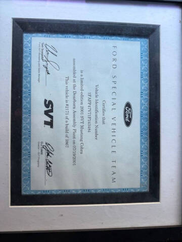2001 Ford Mustang SVT Cobra