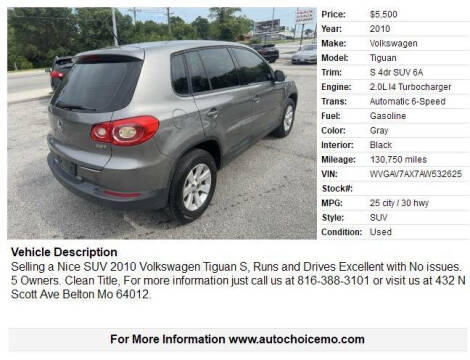 2010 Volkswagen Tiguan S