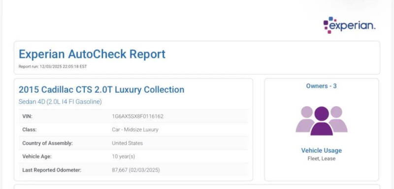 2015 Cadillac CTS 2.0T Luxury Collection