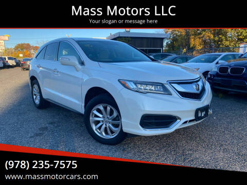 2016 Acura RDX for sale at Mass Motors LLC in Worcester MA