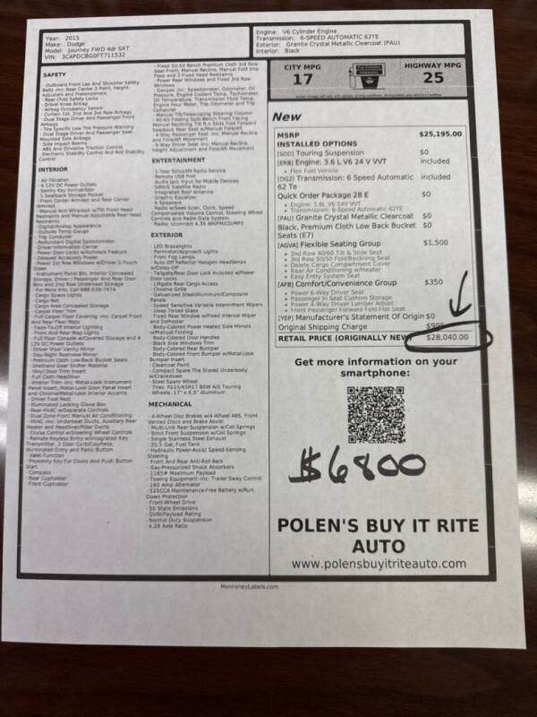 2015 Dodge Journey SXT