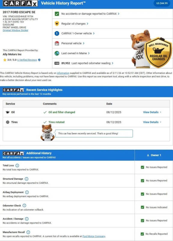 2017 Ford Escape SE