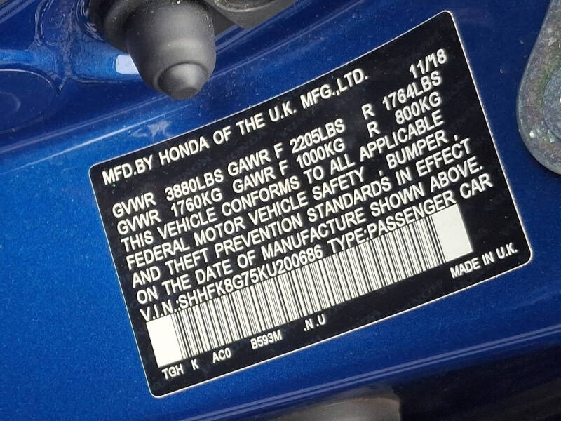 2019 Honda Civic Type R Touring