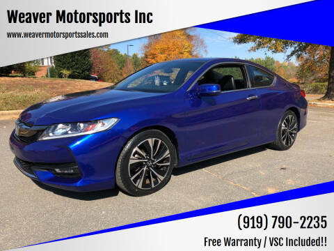 2017 Honda Accord for sale at Weaver Motorsports Inc in Cary NC