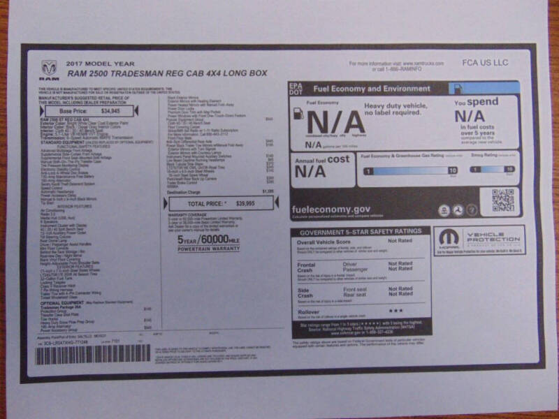 2017 RAM 2500 Tradesman