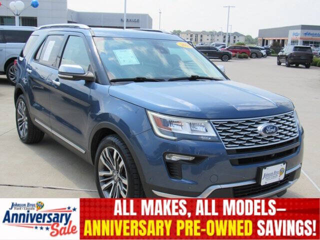 Blue 2018 Ford Explorer Platinum AWD Platinum 4dr SUV 1