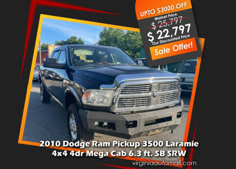 2010 Dodge Ram Pickup 3500 for sale at Virginia Auto Mall in Woodford VA