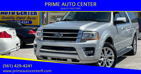 2017 Ford Expedition EL for sale at PRIME AUTO CENTER in Palm Springs FL