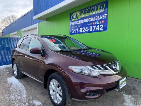 2013 Nissan Murano for sale at PRONTO AUTO SALES INC in Indianapolis IN