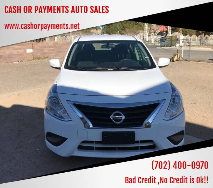 2019 Nissan Versa for sale at CASH OR PAYMENTS AUTO SALES in Las Vegas NV