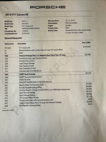 2014 Porsche 911 Carrera