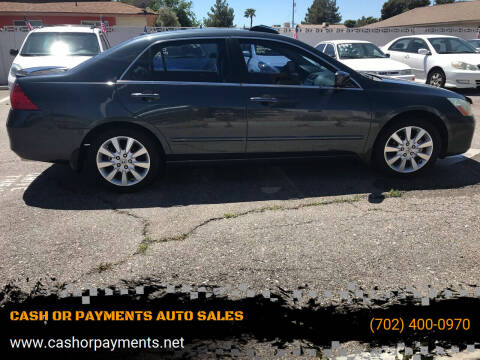 2007 Honda Accord for sale at CASH OR PAYMENTS AUTO SALES in Las Vegas NV