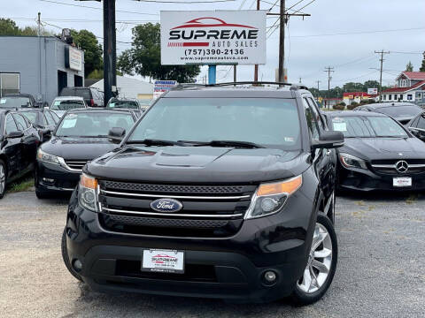 2013 Ford Explorer for sale at Supreme Auto Sales in Chesapeake VA