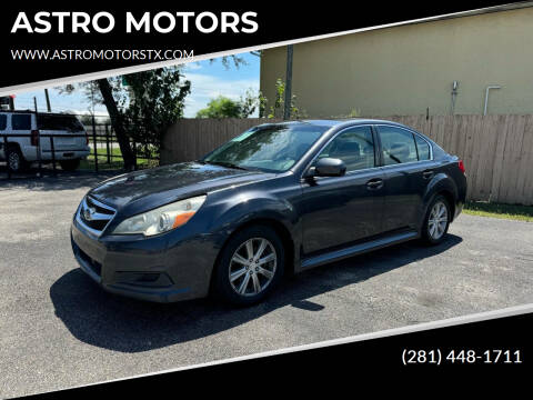 2010 Subaru Legacy for sale at ASTRO MOTORS in Houston TX