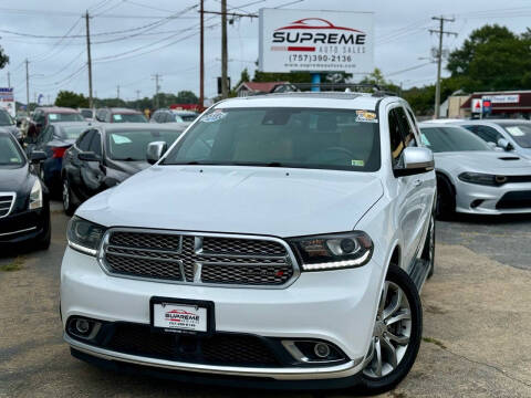 2016 Dodge Durango for sale at Supreme Auto Sales in Chesapeake VA