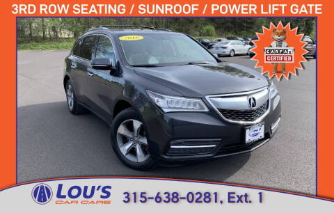 2016 Acura MDX for sale at LOU'S CAR CARE CENTER in Baldwinsville NY