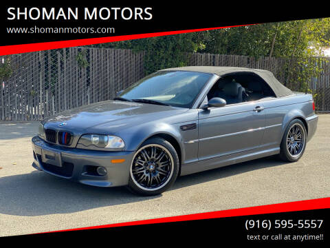 2003 BMW M3 for sale at SHOMAN AUTO GROUP in Davis CA