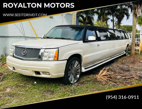 2002 Cadillac Escalade for sale at ROYALTON MOTORS in Plantation FL