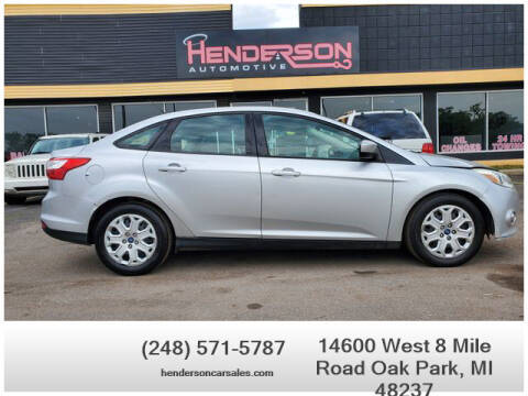 2012 Ford Focus for sale at Henderson Automotive, LLC in Oak Park MI