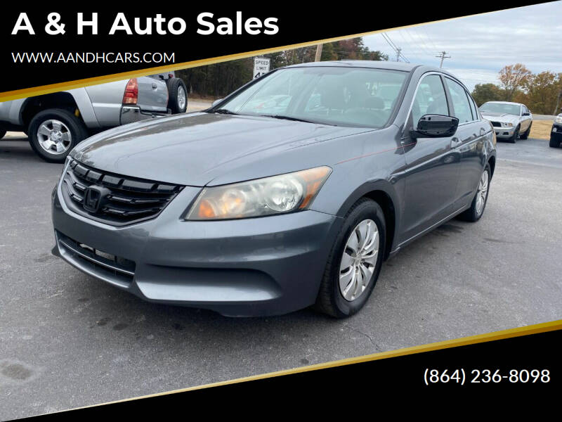 2012 Honda Accord for sale at A & H Auto Sales in Greenville SC