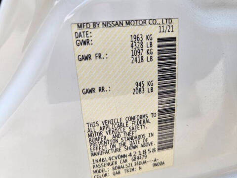 2021 Nissan Altima 2.5 SR