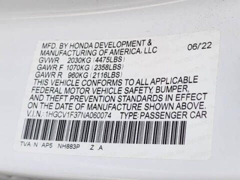 2022 Honda Accord Sport