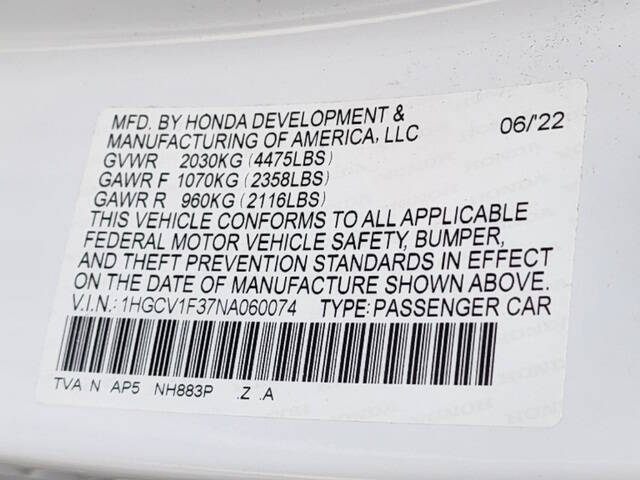 2022 Honda Accord Sport