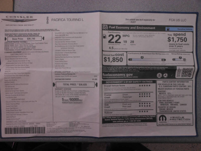 2020 Chrysler Voyager LXi