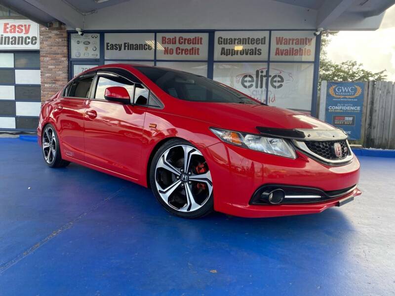2013 Honda Civic for sale at ELITE AUTO WORLD in Fort Lauderdale FL