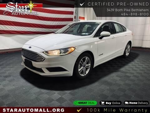 2018 Ford Fusion Hybrid for sale at STAR AUTO MALL 512 in Bethlehem PA