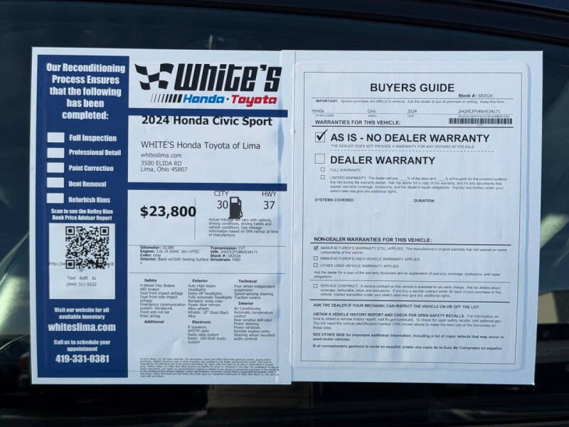 2024 Honda Civic Sport