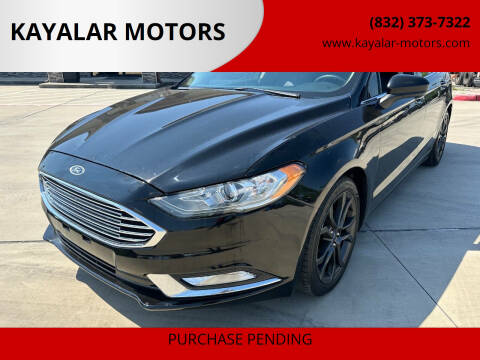 2018 Ford Fusion for sale at KAYALAR MOTORS SUPPORT CENTER in Houston TX